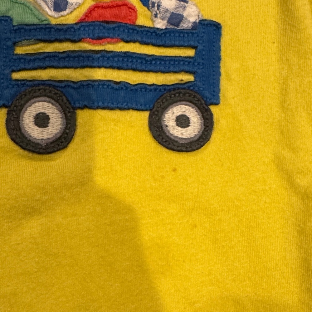 Mini Boden Easter shirt with appliqué Tractor and Bunny Design - Picture 3 of 4